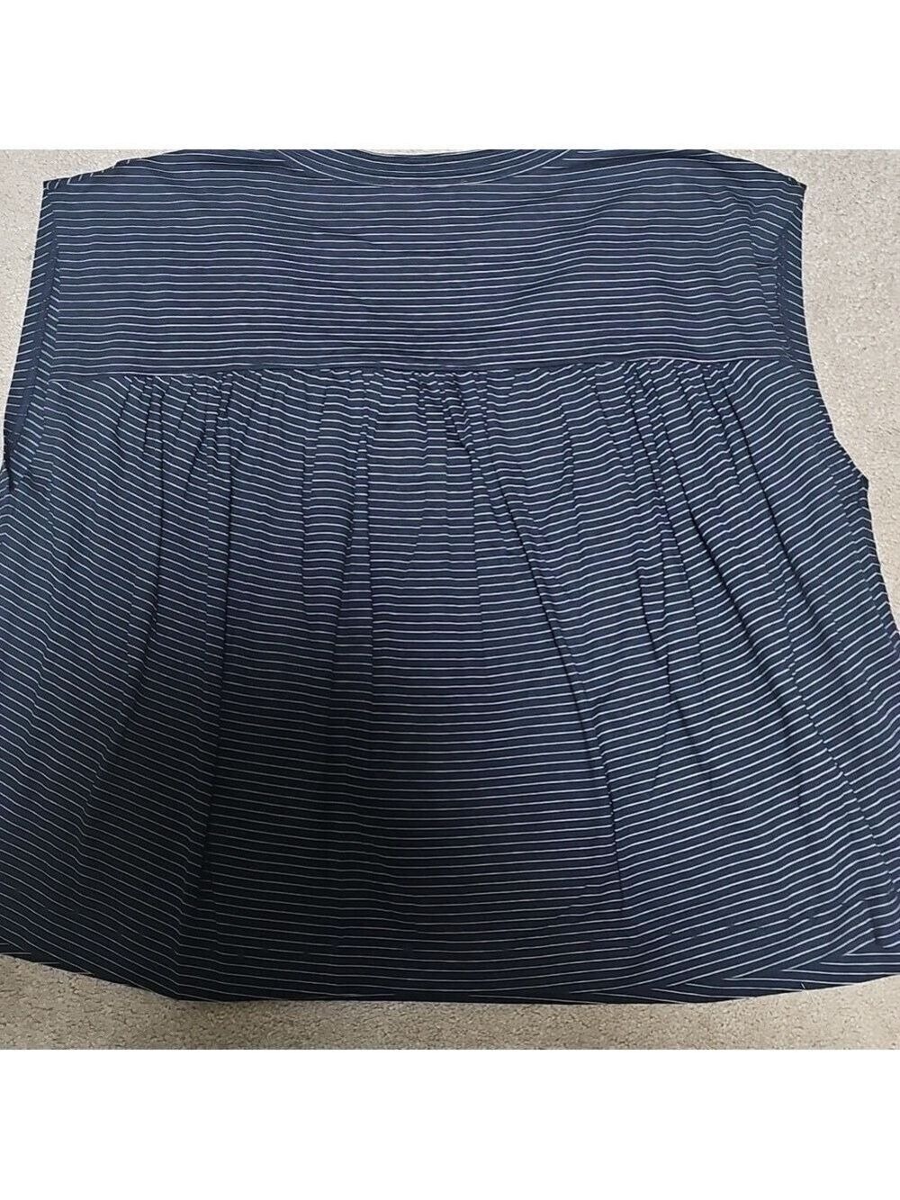 Madewell Striped Navy Blue Women's Top - Picture 4 of 4
